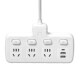 Extension Cable With Power USB Outlet Strip Plug Flat Multi