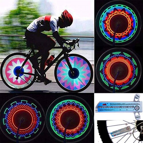 32 Patterns Cool LEDs Colorful Rainbow Bike Spoke lamp Safet