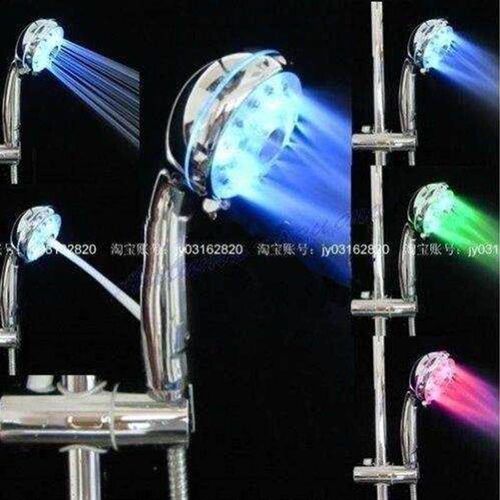 A25 Adjustable 3 Mode LED Light Shower Head Sprinkler Tempe