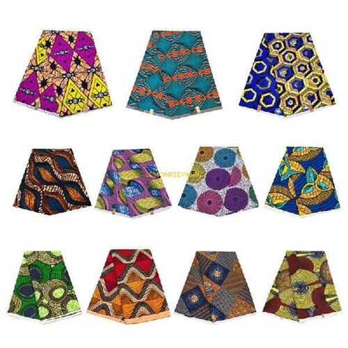 62CE African Waxed Printing Fabric 3Yard Double Side