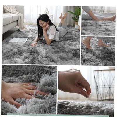Carpet bedroom bed blavnket Nordic plush floor matcushion