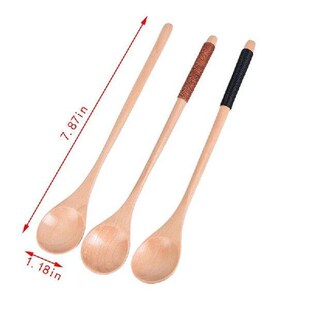 Wooden Spoon Bamboo Soup Teaspoon Catering Kids Spoon