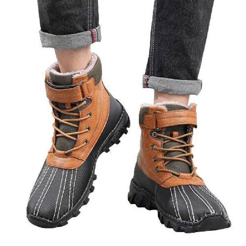Men Duck Boots Winter Ankle Boots Fur Lined Cold Weather