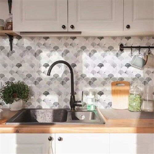 5 Pcs Self Adhesive Wall Tiles Heat Resistant Peel And