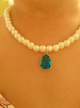 Trend Elegant Jewelry Wedding Big Pearl Necklace For Women W