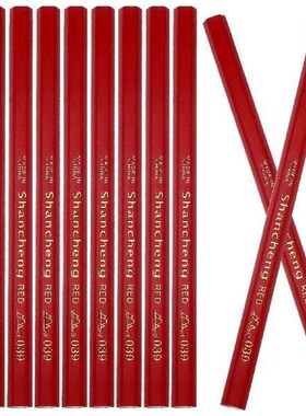 20 Pcs Red Hex Pencil Pencils Bulk Chinagraph Construction