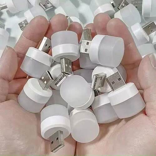 1-20Pcs Mini USB Night Light Warm White Eye Protection Book