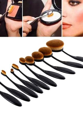 10 PCS Oval Makeup Brushes Toothbrush Make Up Brushes Set