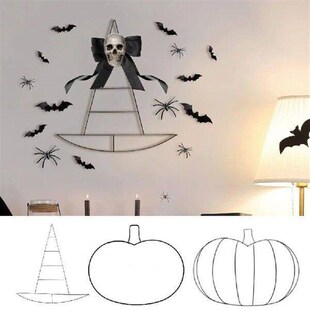Hanging Wreath Diy Form Halloween Wreath Frame Farmhouse