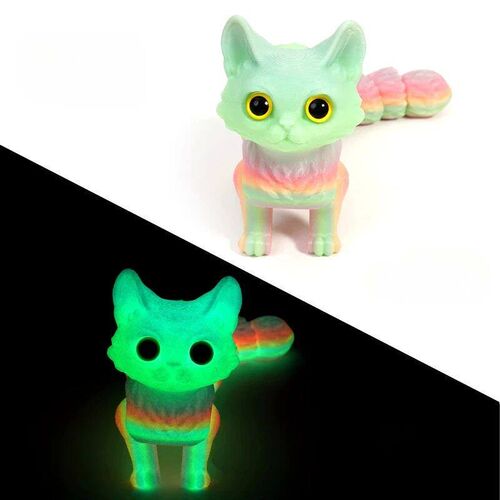 12/16cm 3D Printed Articulated Cute Cats Figurine Miniature