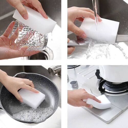 100pcs/Lot Magic Sponge Eraser White Melamine Sponge for Dis