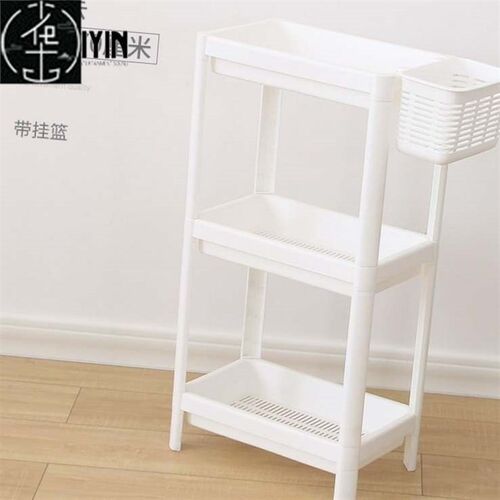 Bathroom shelf, floor-mounted plastic toilet, multi-storey