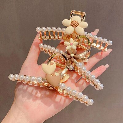 Large Backofhead Hair Clip Stylish Metal Hair Grabber for 20
