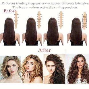 Heatless Curling Rod Set Headband No Heat Silk Curls Ribbon