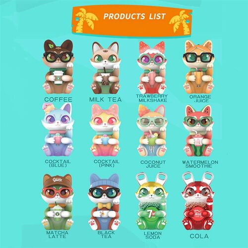 Cassy Cat Drinks Blind Box Toys Mystery Box Mistery Figure A