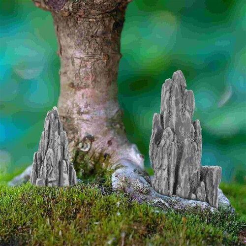 8 Pcs Micro Landscape Outdoor Ornaments Bonsai Rockery