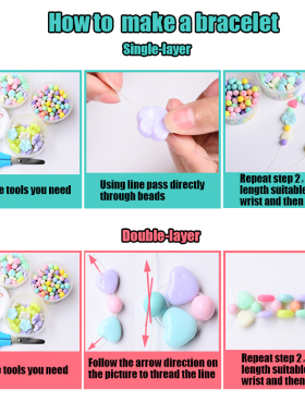 DIY Handmade Beaded Toy with Accessory Set Girl Weaving