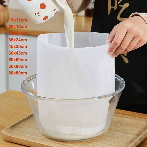 100 Mesh Soy Milk Wine Filter Bag Nut Milk Bag Tea Coffee Oi