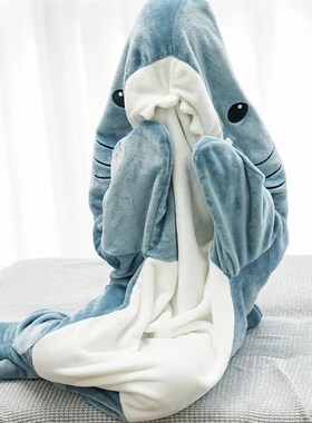 Cartoon Shark Sleeping Bag Pajamas Office Nap Shark Blanket