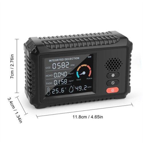 5 in 1 Indoor Air Pollution Tester with TVOC HCHO Carbon Dio