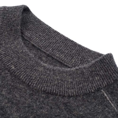 -Huntson pure wool sweater mens autumn and winter new half-