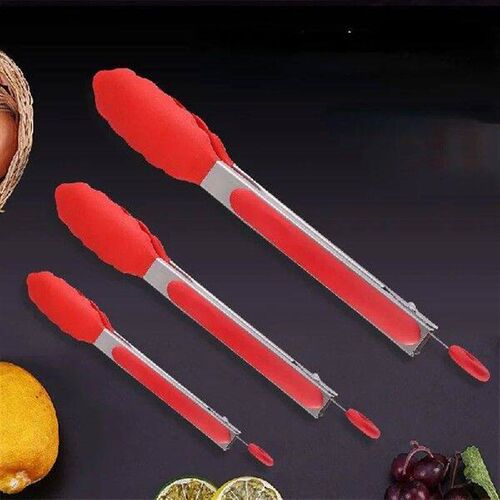 Silicone Food Tong Stainless Steel Kitchen Tongs Silicone