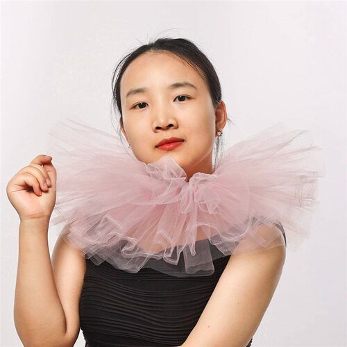 Vintage Neck Ruff Collar Victorian Ruffled Fake Collar