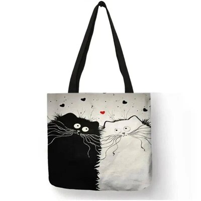 Bag High-Definition Digital Printed Shopping Bag Cat Pattern
