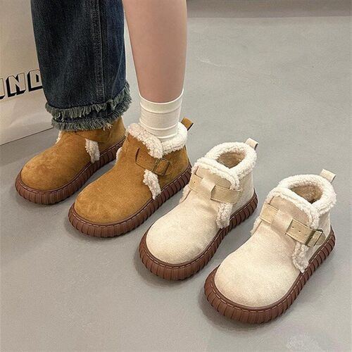 Warm Furry Snow Boots Women 2025 Autumn Winter Thickened Bot