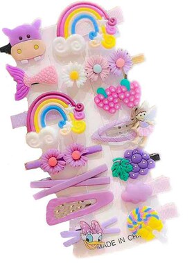 New Princess Hairpin Candy Color 14 Piece Cute Flower Animal