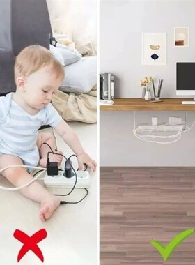 Desk Cable Management Tray Under Table Socket Hang Holder Po