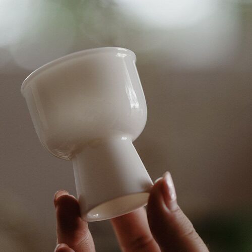 Simple Minimalist Pure White Porcelain Jade Clay Large Highf