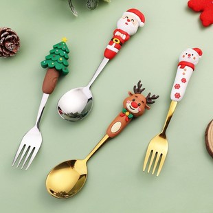 Christmas creative tableware dessert spoons forks gift box