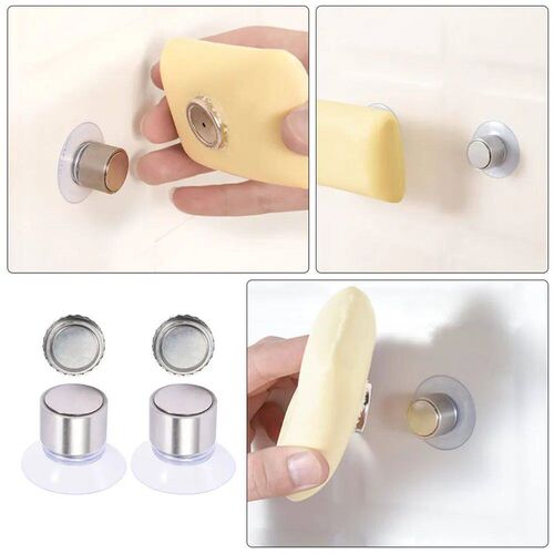 2/4/6 Sets Magnetic Soap Dishes Soap Holder For Shower Wall