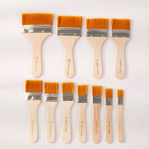 12ps/set Memory Nylon Paint Brushes Set for Aryli Oil Drawin