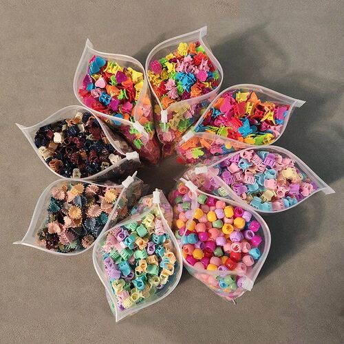 50Pcs Girls Cute Colorful Hair Clips Flower Star Small Hair