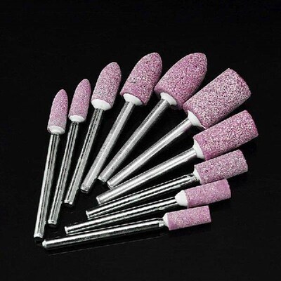 10Pcs Rotary Tool Abrasive Stone Points Electric Grinding