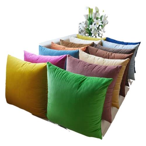 European velvet sofa cushion pure color pillow cover car big