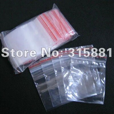 Zip Lock Plastic Bags Reclosable Transparent Jewelry/Food St