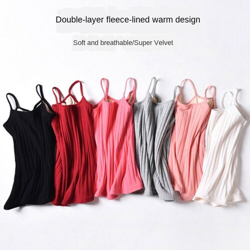 Thermal Shirt Women Sleeveless Elastic Velvet Vest Women The