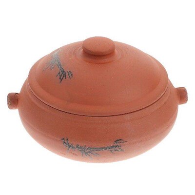 Pot Ceramic Casserole Soup Cooking Stew Stock Steam Dish