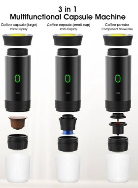 3-in-1 Portable Electric Coffee Maker 20Bar Espresso Machine