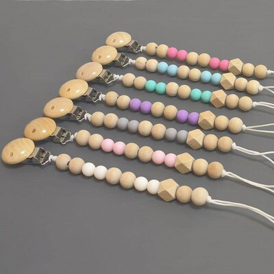 Baby Personalized Name Pacifier Clips Silicone Pacifier Chai