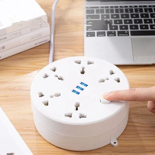 2m circular power board, portable extension cable, socket pl