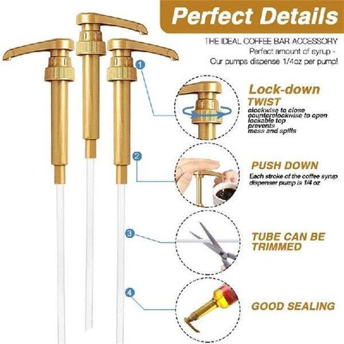 10PCS Coffee Milk Tea Dispenser Syrup Pump Liquid Dispenser