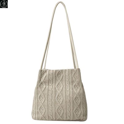 19autumn Fashion women handbags leisure knitted bag for girl