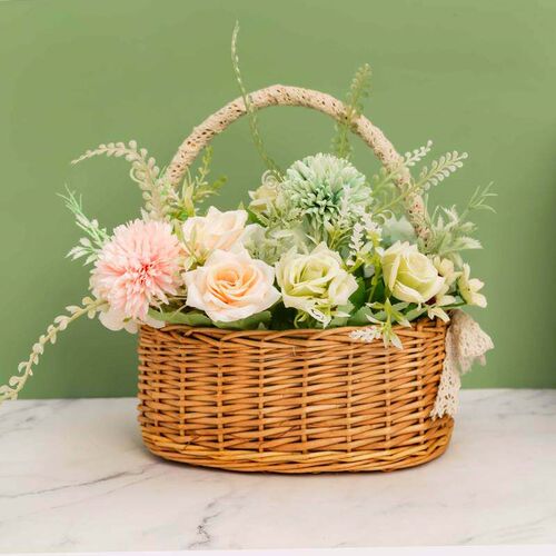 Flower basket rattan weaving willow weaving living room picn