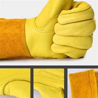 Long Sleeve Leather Thorn Resistant Gardening Gloves thumbnail 5