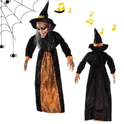 Halloween Haunted House Prop W/ Light-up Red Eyes Voice