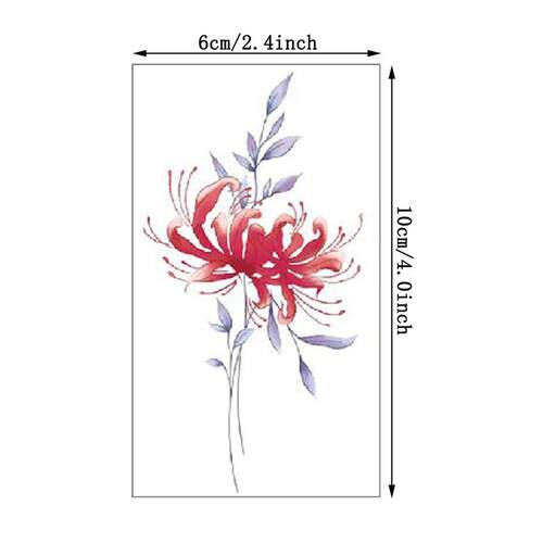 30Sheets Equinox Flower Pattern Temporary Tattoo Stickers